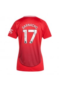 Manchester United Alejandro Garnacho #17 Fotballdrakt Hjemme Klær Dame 2024-25 Korte ermer